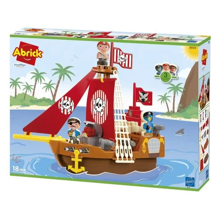 Ecoiffier Barco Pirata con Figuras y Accesorios para Niños a Partir de 18 Meses