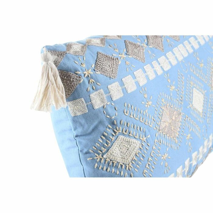 Cojin DKD Home Decor Azul Blanco 15 x 35 x 60 cm 2