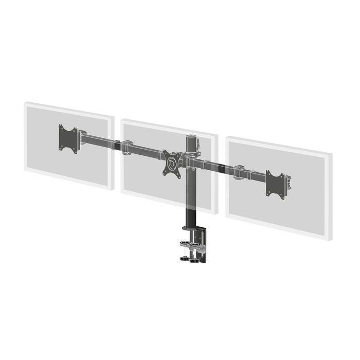 iiyama DS1003C-B1 Brazo de Escritorio Triple para 3 Pantallas de 10-27 pulgadas, Soporte Ajustable con Gestión de Cables 1