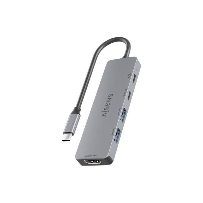 Docking USB Tipo-C Aisens ASUC-5P028-GR/ 1xHDMI/ 2xUSB/ 2xUSB Tipo-C/ 1xUSB Tipo-C PD/ Gris 2