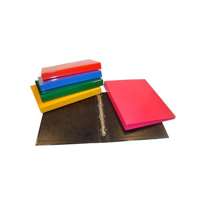 Carpeta De Anillas Saro Carton Forrado Fº 4 An.25Mm 7 Col.Surt. 5 unidades