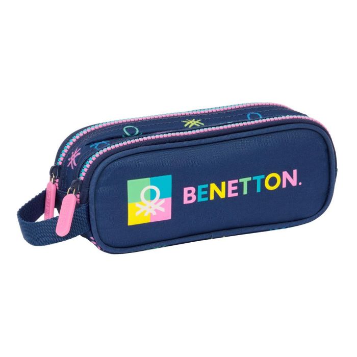 Portatodo Doble Benetton Cool Azul marino 21 x 8 x 6 cm