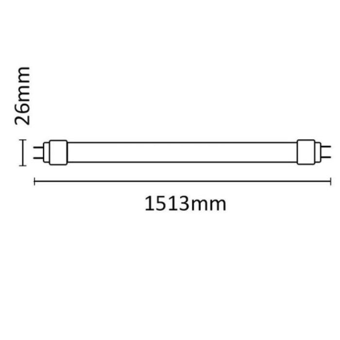 Tubo LED Asalite Vidrio G13 22W 3080Lm 4000K IP20 [ASAL-0179] 2
