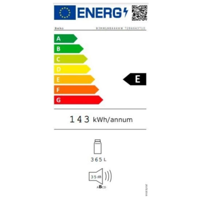 Frigorífico BEKO B3RMLNE444HXB Gris (185 x 60 cm) 1