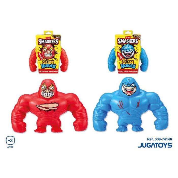 Smashers Figura Tiburón: ¡Estira, lanza y aplasta contra el suelo! Juguete de 1kg - Modelos surtidos para niños +3 años