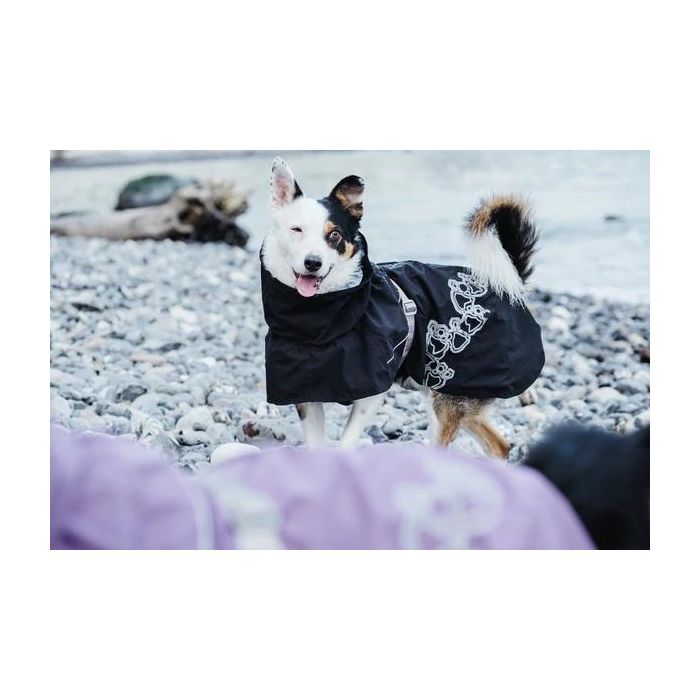 Hurtta Chaqueta Impermeable Drizzle Negro T.80 - Tuberías Reflectantes 3M, Escote Ajustable, Revestimiento Aluminio 1 Hurtta Chaqueta Impermeable Drizzle Negro T.80 - Tuberías Reflectantes 3M, Escote Ajustable, Revestimiento Aluminio 1