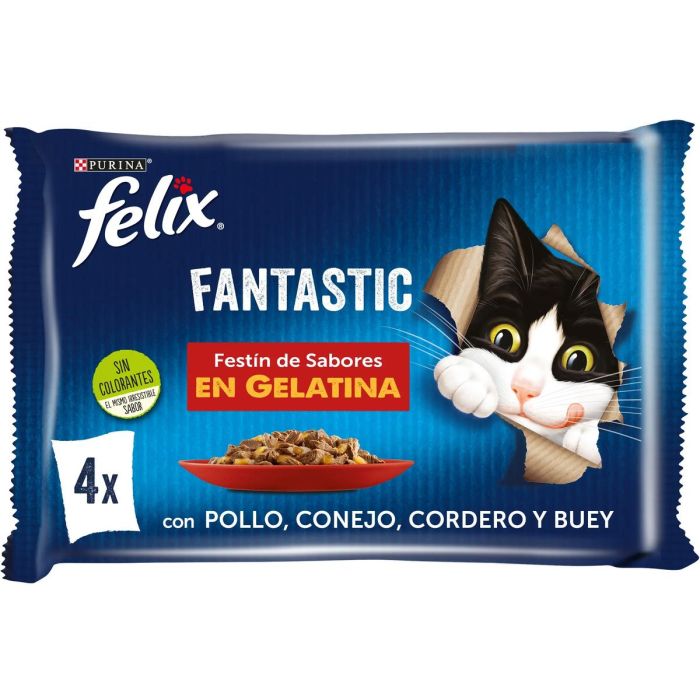 Purina Felix Feline Fantastic Festin De Carnés 12x4x85 gr