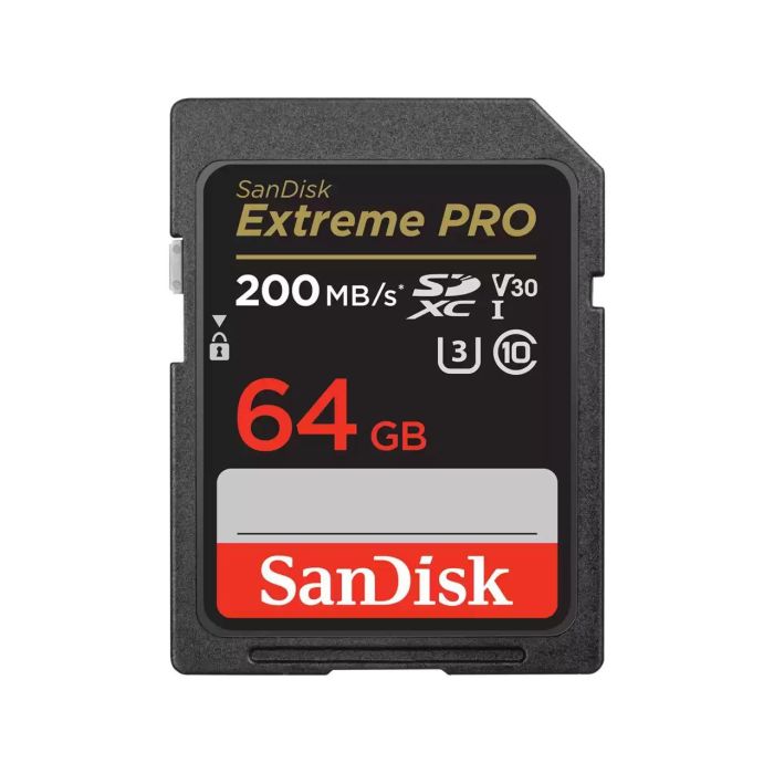 Sandisk Extreme Pro 64 GB Sdxc Class 10 read 200 MB/s og write Sandisk Extreme Pro 64 GB Sdxc Class 10 read 200 MB/s og write
