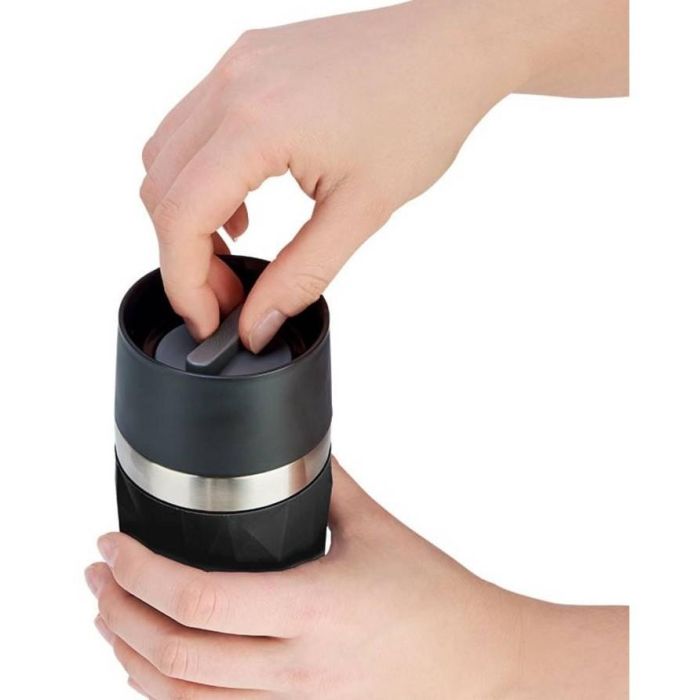 Emsa TRAVEL MUG Compact Thermobecher (schwarz/edelstahl, 0,3 Liter, Drehverschluss) 6 Emsa TRAVEL MUG Compact Thermobecher (schwarz/edelstahl, 0,3 Liter, Drehverschluss) 6