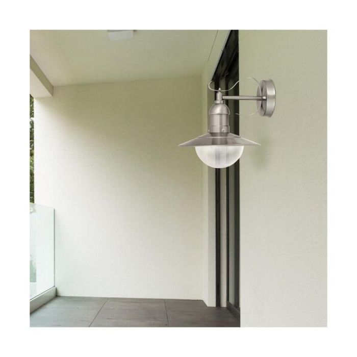 RABALUX RAB-8270 Aplique Exterior Oslo 1xE27 IP44, Acero Inoxidable, Pantalla Plástico Translucido, 60W Max 2