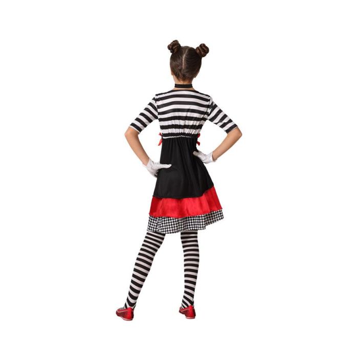 Disfraz Mimo Niña Infantil Blanco Negro 5-6 Años 2 Disfraz Mimo Niña Infantil Blanco Negro 5-6 Años 2