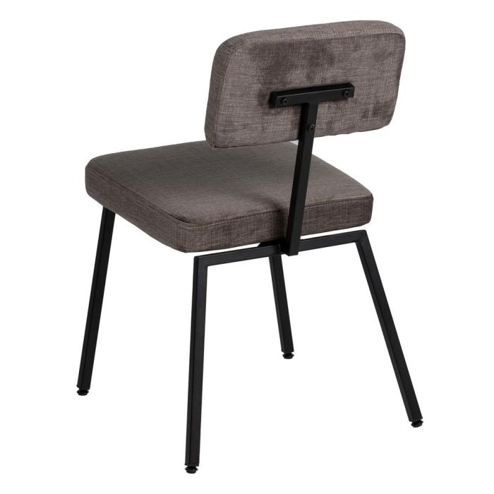 Silla Gris Tejido-Metal Decoración 42,50 X 55 X 77,50 cm