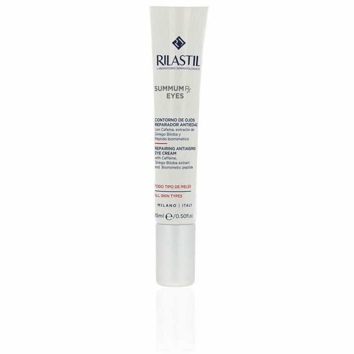 Rilastil SUMMUM RX Contorno de Ojos Anti Ojeras y Bolsas, Crema Hidratante Reductora de Arrugas para Mirada Radiante 15 ml