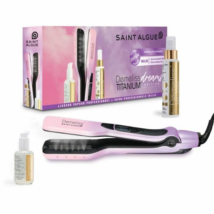 Saint Algue 3964 Demeliss TITANIUM Dreams Edition Set Plancha al vapor + Tratamiento Kera-Protein 100ml + Sérum 50ml 1 Saint Algue 3964 Demeliss TITANIUM Dreams Edition Set Plancha al vapor + Tratamiento Kera-Protein 100ml + Sérum 50ml 1