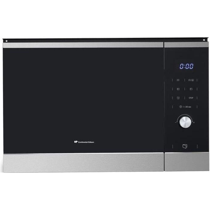 Microondas grill empotrado CONTINENTAL EDISON CEMO25GINE Negro Acero inoxidable L59,5 x H38,8 x P40,1 cm 25L Microondas grill empotrado CONTINENTAL EDISON CEMO25GINE Negro Acero inoxidable L59,5 x H38,8 x P40,1 cm 25L