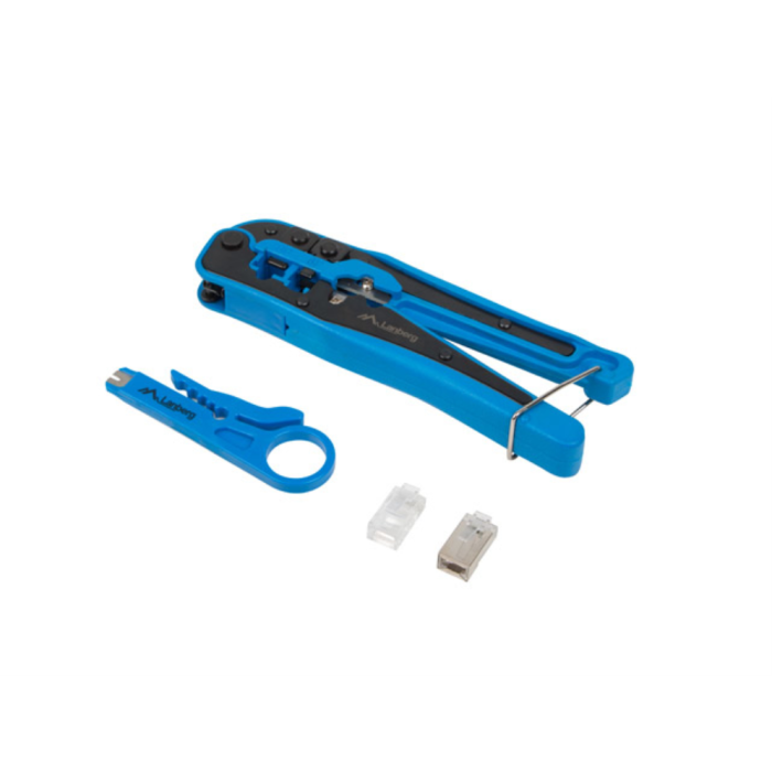 Lanberg NT-0303 Crimpadora Juego de Herramientas Negro y Azul