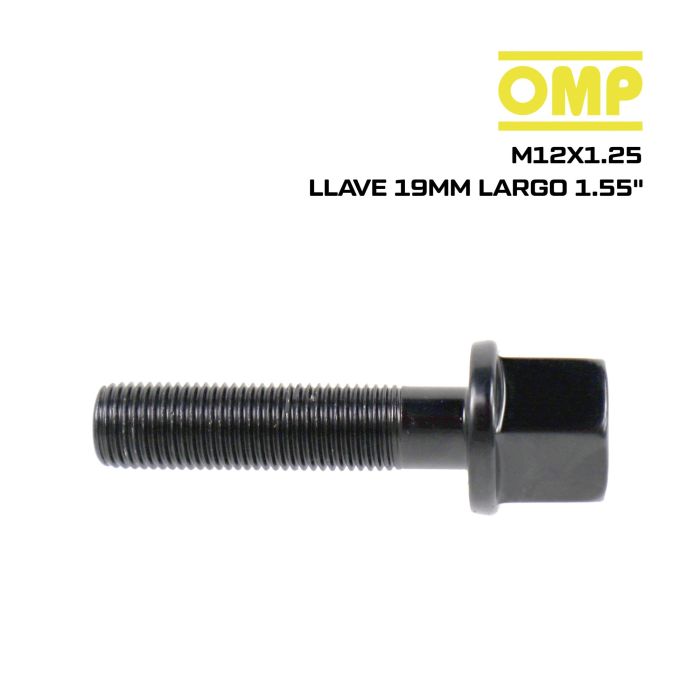 Omp Tornillos M12x1.25 Plano Largo 40 mm Llave 19 Color Negro Din 10.9 OMPS09651201 2