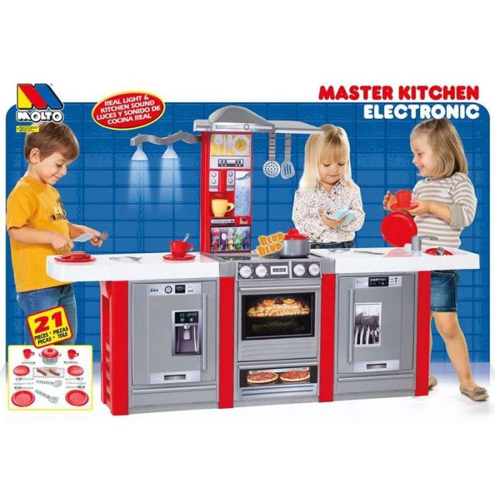 Cocina masterkitchen 3 modulos electrónica con luz y sonidos 150x100x34 cm 1 Cocina masterkitchen 3 modulos electrónica con luz y sonidos 150x100x34 cm 1