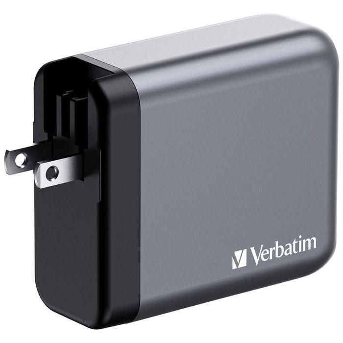 Verbatim Gnc-140 Cargador de Pared Gan 140W con 1 Puerto USB-A 3.0 y 3 Puertos USB-C 3.0 8