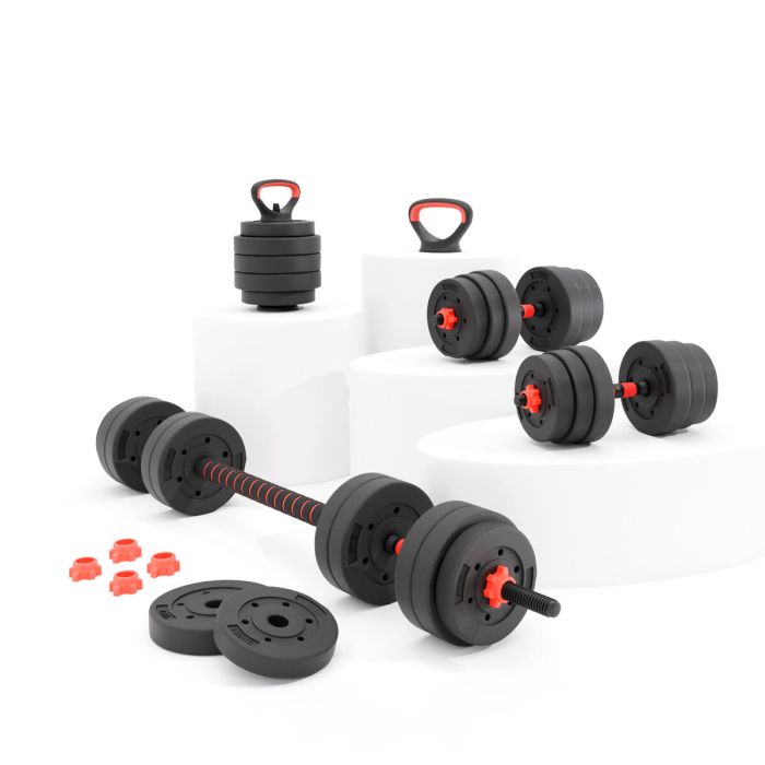 Kit de Pesas Rusas y Mancuernas KSIX Negro 20 kg 19 piezas 6 Kit de Pesas Rusas y Mancuernas KSIX Negro 20 kg 19 piezas 6