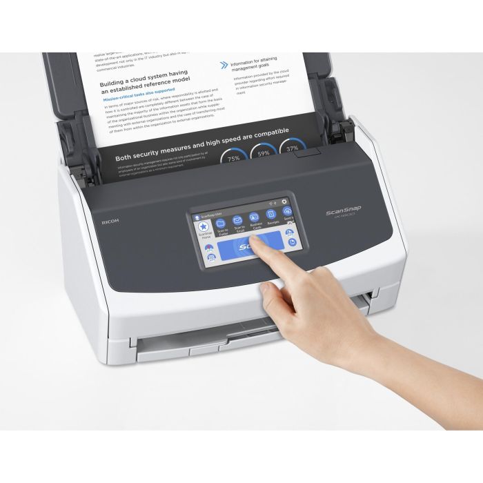 Ricoh ScanSnap iX-1600 Escáner de Documentos ADF Color Duplex 40 ppm USB 3.2 y Wi-Fi Pantalla Táctil 3