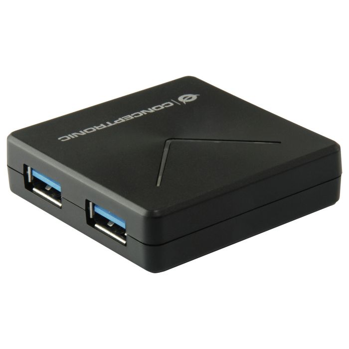 Conceptronic HUBBIES02B Hub USB 3.2 Gen 1 de 4 Puertos Tipo A, Negro, 5000 Mbit/s 1 Conceptronic HUBBIES02B Hub USB 3.2 Gen 1 de 4 Puertos Tipo A, Negro, 5000 Mbit/s 1