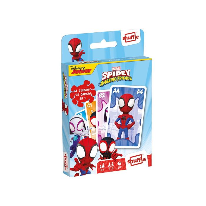 Shuffle Juego De Cartas 4 En 1 Disney Spidey 10034850 2