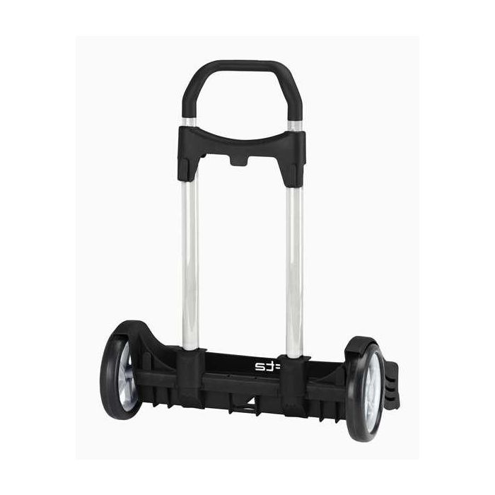 Safta Evolution P.Black C Trolley Negro Carro Portamochilas Escolar Fabricado en España con Ruedas Antivibración 2