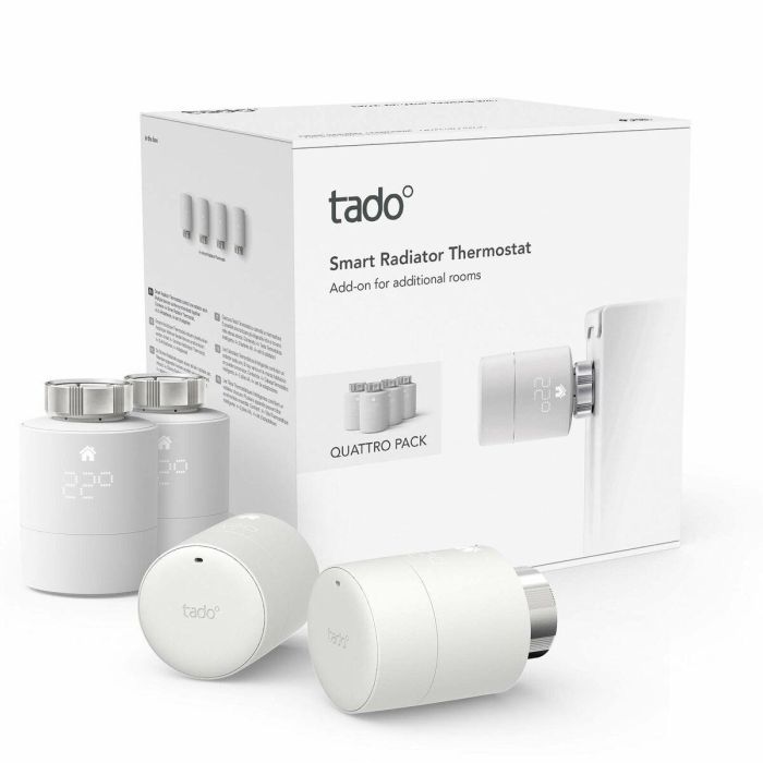 Termostato programable Tado Smart Radiator Thermostat - Quattro Blanco (4 Unidades) 1 Termostato programable Tado Smart Radiator Thermostat - Quattro Blanco (4 Unidades) 1
