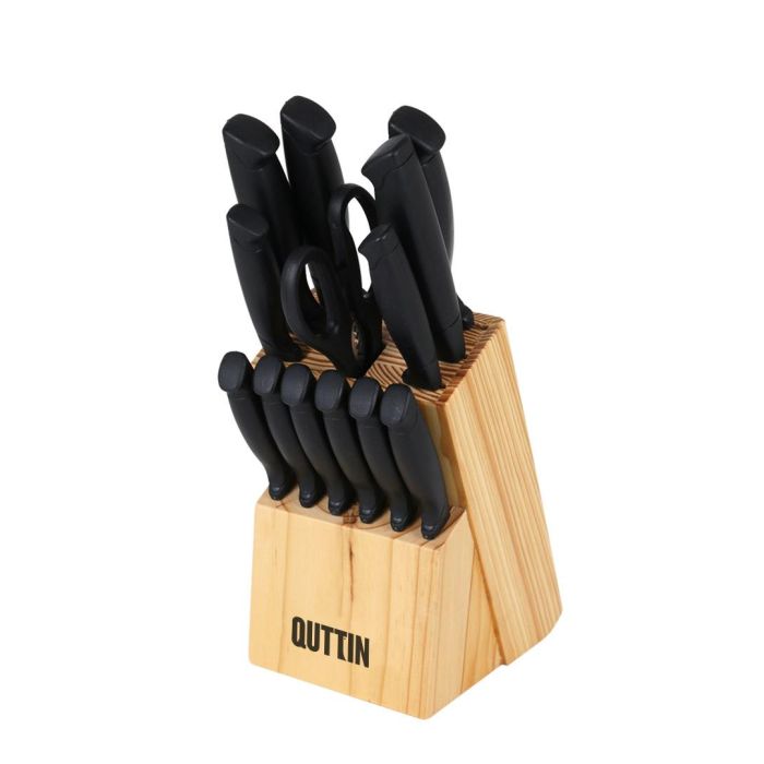 Set 14Pcs Tacoma + Cuchillos Bl BLACK - Quttin (2 Cajas) 1 Set 14Pcs Tacoma + Cuchillos Bl BLACK - Quttin (2 Cajas) 1
