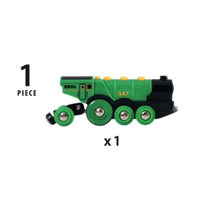 BRIO World - 33593 - Potente locomotora verde con baterías - Juguete de madera 4 BRIO World - 33593 - Potente locomotora verde con baterías - Juguete de madera 4