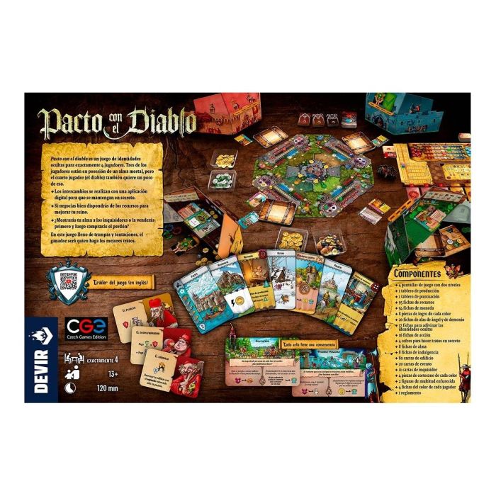 Devir Juego de Mesa Pacto con el Diablo - Juego de Estrategia para 4 Jugadores, 14+ Años, 120 Minutos 1 Devir Juego de Mesa Pacto con el Diablo - Juego de Estrategia para 4 Jugadores, 14+ Años, 120 Minutos 1