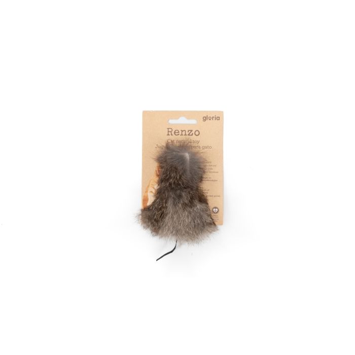 Gloria Renzo Rata - Juguete para Gato de Piel de Conejo Natural con Rabito de Cuero - 100% Natural, Plastic Free, Hecho en España 4 Gloria Renzo Rata - Juguete para Gato de Piel de Conejo Natural con Rabito de Cuero - 100% Natural, Plastic Free, Hecho en España 4