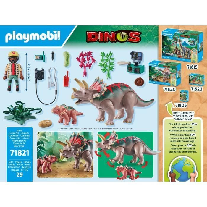 Familia De Triceratops 71821 Playmobil Dinos 4 Familia De Triceratops 71821 Playmobil Dinos 4