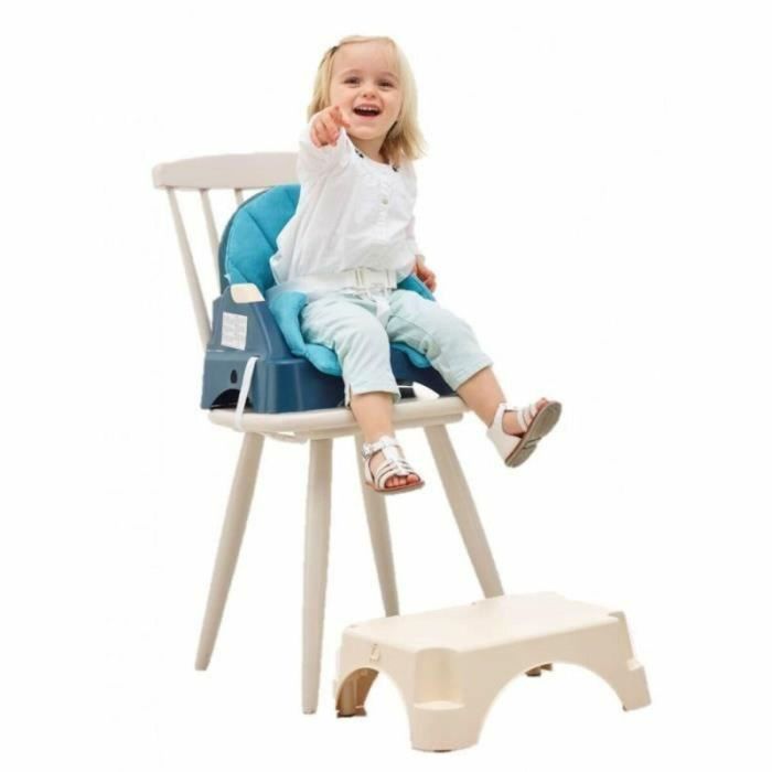 Oketi Poketi Wooded Silla Alta de Madera 3 en 1 para Bebé - Asiento Elevador con Escalón Integrado y Estante Extraíble 2