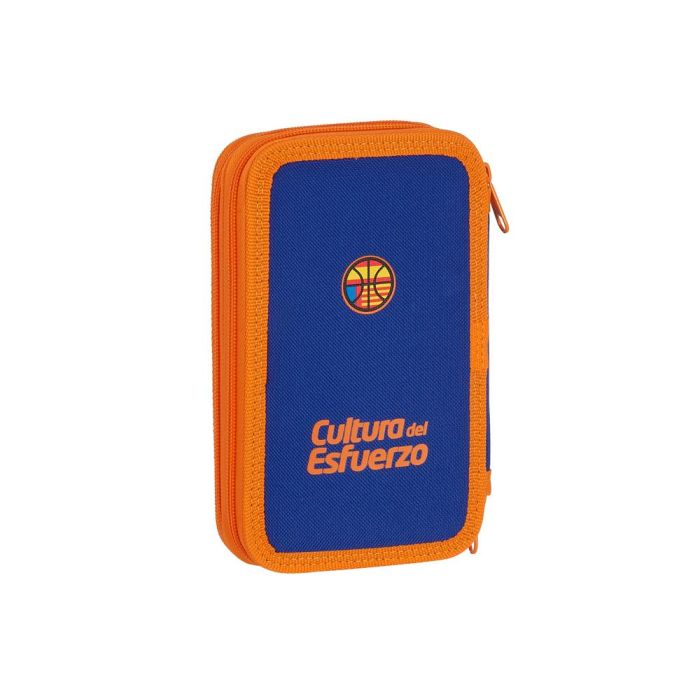 Plumier Escolar Safta Valencia Basket Club Doble Cremallera 28 Piezas 125x40x195 mm 1