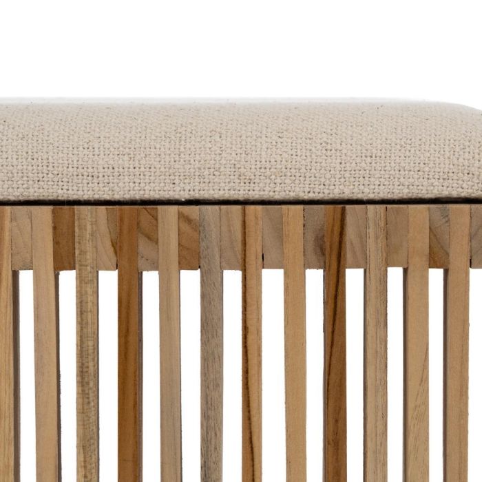 S/2 Banqueta Natural Madera de Teca 50 X 34 X 60 cm