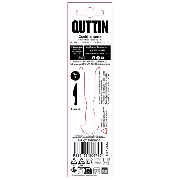 Inde - Set de 2 Cuchillos para Carne "Sofia" de 21.5 cm (12 Cajas) 3 Inde - Set de 2 Cuchillos para Carne "Sofia" de 21.5 cm (12 Cajas) 3