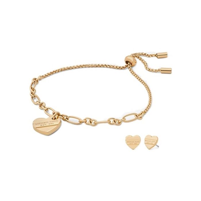 Conjunto Pulsera y Pendientes Michael Kors OUTLET SPECIAL PACK BRACELET + EARRINGS Dorado
