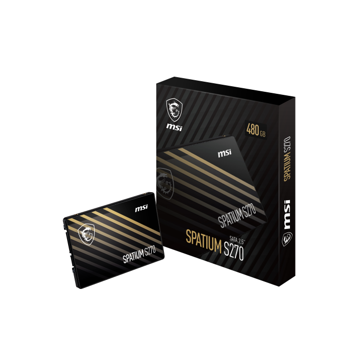MSI SPATIUM S270 SATA 2.5" 480GB SSD Serial ATA III 3D NAND - S78-440E350-P83 4 MSI SPATIUM S270 SATA 2.5" 480GB SSD Serial ATA III 3D NAND - S78-440E350-P83 4