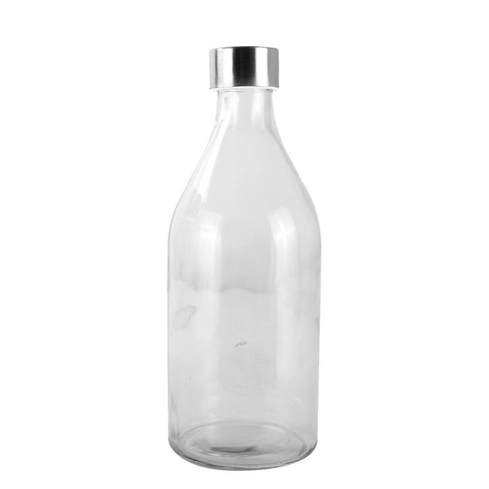 Anna Botella Vidrio 1L Tapa Metal Round A (6 Unidades)