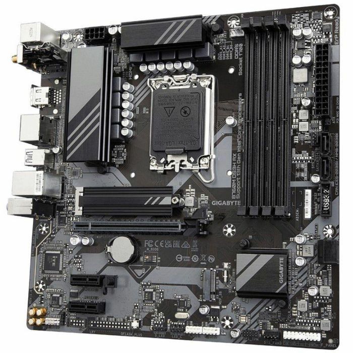 Gigabyte B760M DS3H AX Placa Base mATX LGA 1700 DDR5 Wi-Fi 6E 2.5GbE para Intel Core 14ª Gen 4 Gigabyte B760M DS3H AX Placa Base mATX LGA 1700 DDR5 Wi-Fi 6E 2.5GbE para Intel Core 14ª Gen 4
