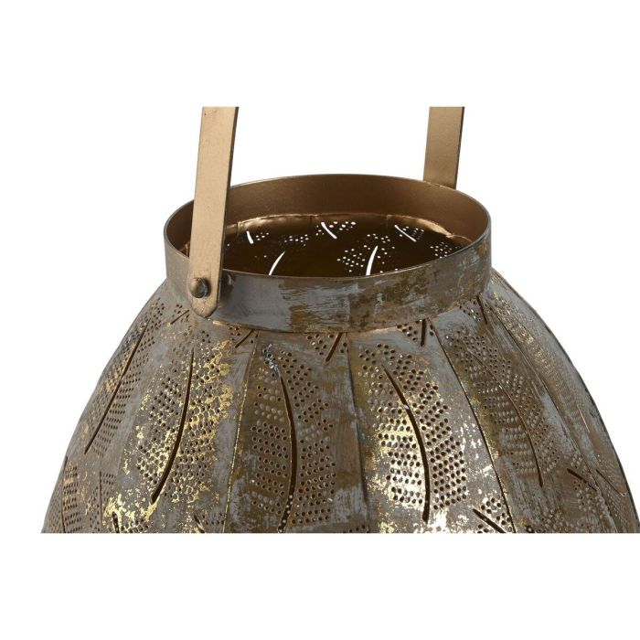 DKD Home Decor Portavelas Dorado Set de 3 Piezas 25 x 28 x 25 cm Metal 3