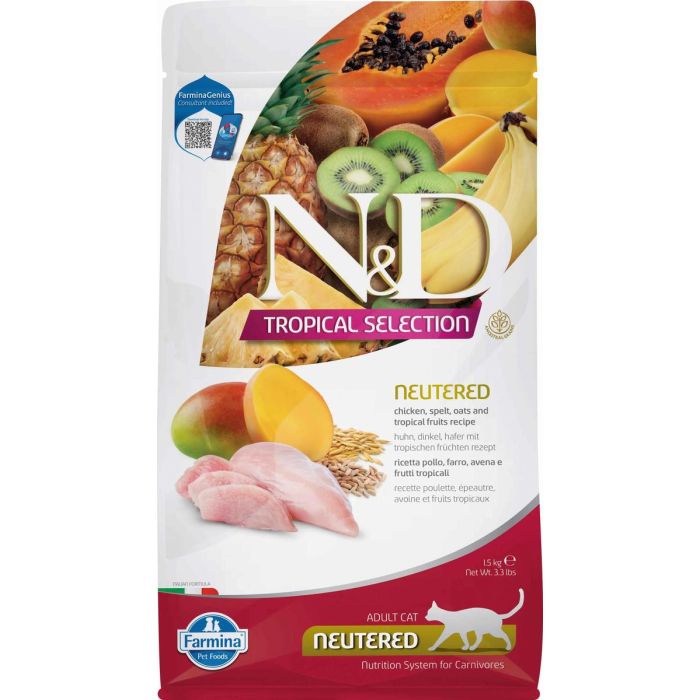 Farmina N&D Tropical Cat Neutered Pollo 1,5 kg