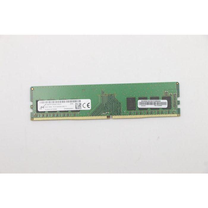 Lenovo DDR4 UDIMM memory module, 8GB capacity, 3200MHz speed, non-ECC, single-rank, unbuffered, 288-pin design. Lenovo DDR4 UDIMM memory module, 8GB capacity, 3200MHz speed, non-ECC, single-rank, unbuffered, 288-pin design.