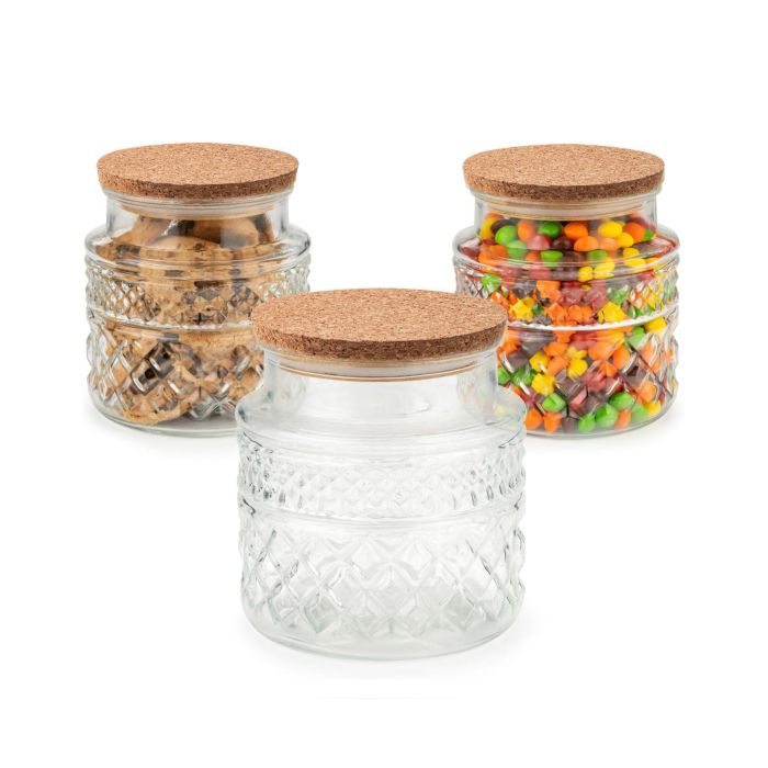 Inde Tarro de Vidrio con Tapón de Corcho 600 ml (12 Unidades) 3