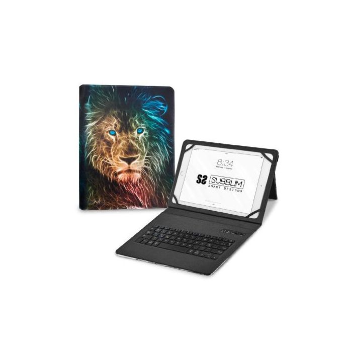 SUBBLIM Funda con Teclado Keytab Pro BT Trendy Leon SUBBLIM Funda con Teclado Keytab Pro BT Trendy Leon
