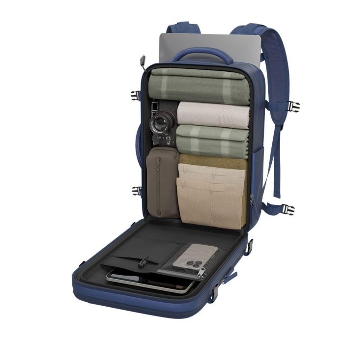 Numada Mochila Explorer Backpack B40 20L Azul Petróleo 40x25x20cm con Puerto USB y Bolsillos Múltiples, Ideal Cabina Avión, Poliester Impermeable 4 Numada Mochila Explorer Backpack B40 20L Azul Petróleo 40x25x20cm con Puerto USB y Bolsillos Múltiples, Ideal Cabina Avión, Poliester Impermeable 4