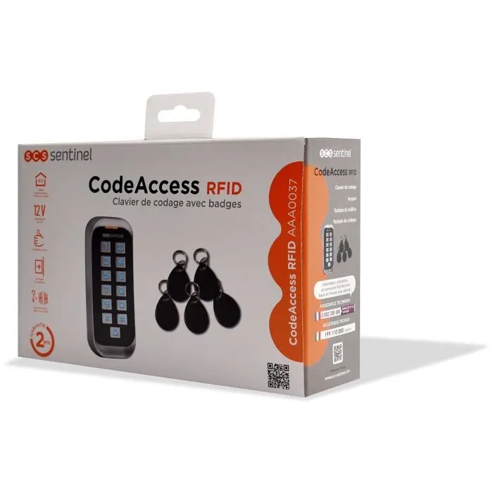 Scs Sentinel CodeAccess RFID Teclado de codificación con insignias 12V, resistente al agua IP68 4