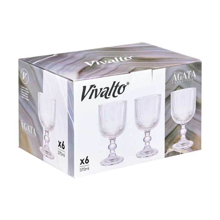 Copa Transparente Rayas 370Ml Vivalto 8X16CM (24 Unidades) 2 Copa Transparente Rayas 370Ml Vivalto 8X16CM (24 Unidades) 2